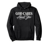 God Cares About You Christian Faith Inspirational Worship Pullover Hoodie