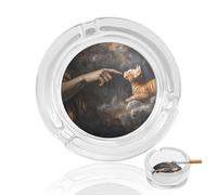 God Created Cats Ashtrays for Cigarettes Portable Decorative Ashtray for Home Office