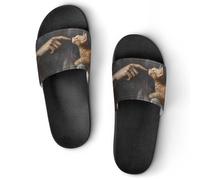 God Created Cats Unisex Shower Slippers Non Slip Slides Bathroom Beach Pool Sandals