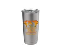 God Created Dads Retro Hero Artwork Stainless Steel Insulated Tumbler