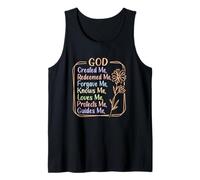 God Created, Redeemed, Forgave, Loves Me Tank Top