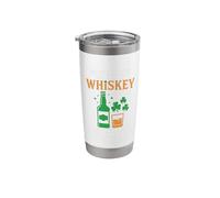 God Created Whiskey Irish Drink Lover Funny St Patricks Day Stainless Steel Insulated Tumbler