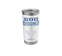 God Designed Christian Athletic Design : Blueprint Cross Stainless Steel Insulated Tumbler