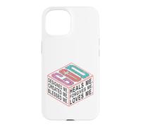 GOD Designed Created Blessed Heals Forgives Me Case for iPhone 15