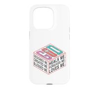 GOD Designed Created Blessed Heals Forgives Me Case for iPhone 15 Pro