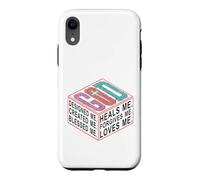 GOD Designed Created Blessed Heals Forgives Me Case for iPhone XR