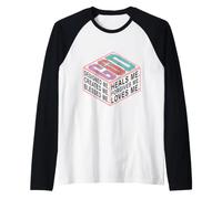 GOD Designed Created Blessed Heals Forgives Me Raglan Baseball Tee
