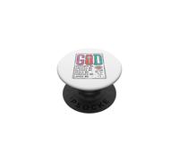 GOD Designed Me Created Me Blessed Faith Design PopSockets Adhesive PopGrip