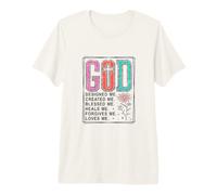 GOD Designed Me Created Me Blessed Faith Design Premium T-Shirt