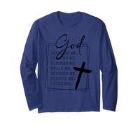 GOD Designed Me Created Me Blesses Me Forgives Me Christian Long Sleeve T-Shirt