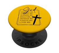 GOD Designed Me Created Me Blesses Me Forgives Me Christian PopSockets Adhesive PopGrip