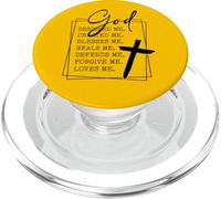 GOD Designed Me Created Me Blesses Me Forgives Me Christian PopSockets PopGrip for MagSafe