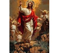 God Diamond Art Kits Adults, 5D Diamond Painting Angel, DIY Full Drill Cross Stitch Embroidery Crystal Art Kits, Crafts for Adults, Paintings for Home Wall Decor, Gifts for Women 12x16in W-1424