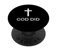 God Did Christian Faith Testimony Blessing Miracle Praise PopSockets Adhesive PopGrip