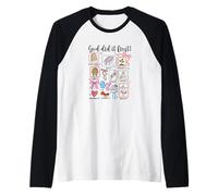 God Did It First 6:7 Bible Verse Christian Faith Design Raglan Baseball Tee