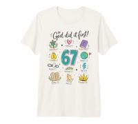 God Did It First 6 7 Six Seven Meme Christian Bible Verses Premium T-Shirt