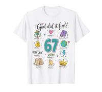 God Did It First 6 7 Six Seven Meme Christian Bible Verses T-Shirt