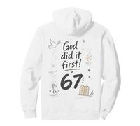 God Did It First 67 Christian Faith Bible Verse Humor Pullover Hoodie
