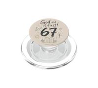 God Did It First 67 Christian Faith Bible Verse PopSockets PopGrip for MagSafe