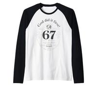 God Did It First Christian Faith Bible Verse Creation Raglan Baseball Tee