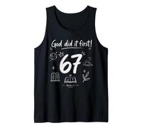 God Did It First Genesis Christian Faith Bible Verse 67 Tank Top