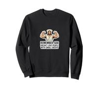 God Doesn't Love Small Biceps Funny Swole Jesus Gym Humor Sweatshirt