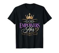 God Empowers Her Christian Women Faith T-Shirt