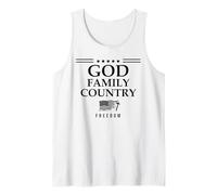 God Family Country Freedom Sign US Flag Make Heaven Crowded Tank Top