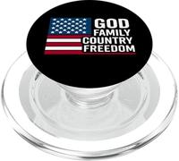God Family Country Freedom USA Flag Christian Jesus Faith PopSockets PopGrip for MagSafe