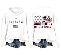 God Family Country In That Order Hoodie, Freedom Hoodie, God Family Country In That Order Sweatshirt White
