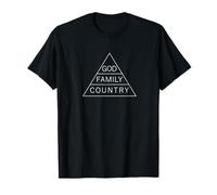 God Family Country Pyramid Hierarchy Minimalist Design T-Shirt
