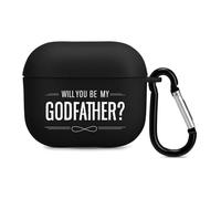 God Father Case Cover Compatible with AirPods 3 Protective Shell with Keychain