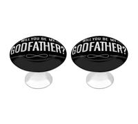 God Father Round Cabinet Pulls Drawer Knobs 1.1 Inch Handles for Kitchen Dresser Set of 2