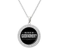 God Father Women's Necklaces Round Alloy Pendant Necklace Minimalist Jewelry