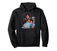God first black christian women melanin sista Pullover Hoodie