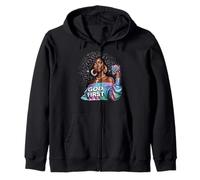 God first black christian women melanin sista Zip Hoodie