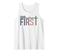 God First Christian Faith Scripture Worship Belief Tank Top
