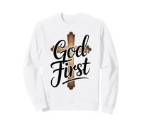God First Cross Hope Christian Faith Sweatshirt