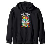 God Found Some Of The Strongest Women Made Them Autism Mom Zip Hoodie