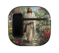 God Funny Headphone Cases Compatible with AirPods 4 Hard PC Protective Cover with Secure Buckle