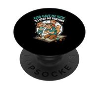 God Gave Me Kids To Keep Me Praying Christian Dad PopSockets Adhesive PopGrip