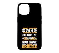 God Gave Me My Ukulele Funny Religious Musician Case for iPhone 15