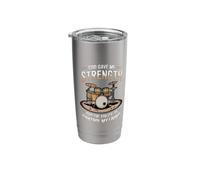 God Gave Me Strength Drum Drumming Music Instrument Drummer Stainless Steel Insulated Tumbler
