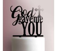 God Gave Me You- Acrylic Cake Topper 6 Inch Width/Fuchsia