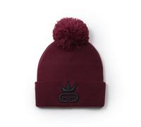 God Given Talent GGT Black Logo Burgundy Bobble Woolly Hat - GGTWH00006