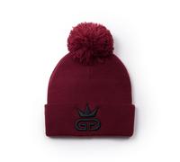 God Given Talent GGT Black Logo Burgundy Bobble Woolly Hat God Given Talent Burgundy One Size