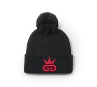 God Given Talent GGT Red Logo Black Bobble Woolly Hat - GGTWH00001