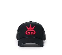 God Given Talent GGT Red Logo Distressed Cotton Black Mesh Snapback God Given Talent Black One Size