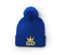 God Given Talent GGT Yellow Logo Egyptian Blue Bobble Woolly Hat - GGTWH00002