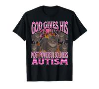 God Gives His Most Powerful Autism Funny Cat Meme Bootleg T-Shirt